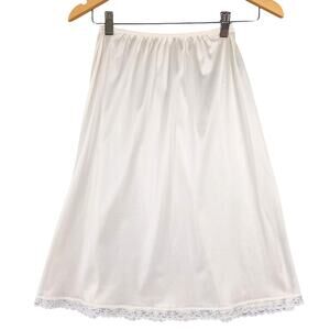 Womens‎ Slip Medium Vintage Y2K Perfect Measure Skirt Lace Dainty Coquette White